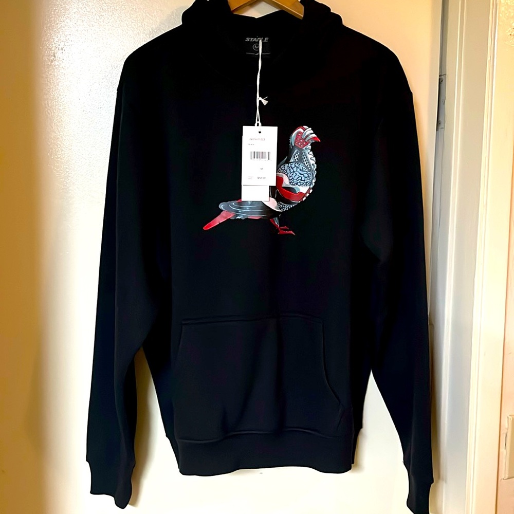 Staple Jordan 4 Pigeon hoodie , size medium, black